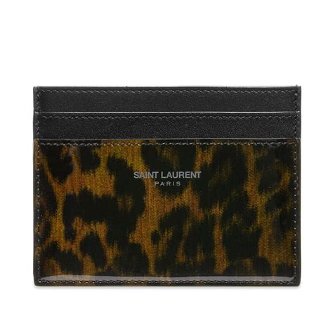 Saint Laurent Leopard Credit Card Holder Saint Laurent