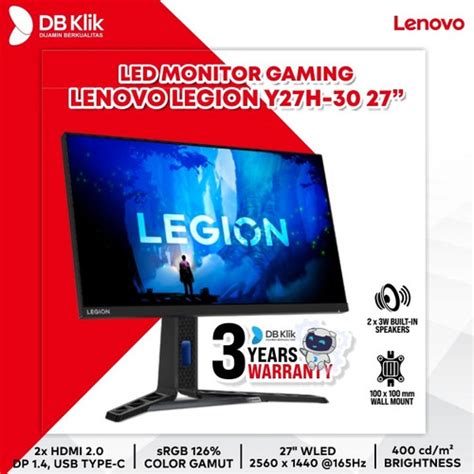 Promo Led Monitor Gaming Lenovo Legion Y H Hz Qhd Hdmi Dp