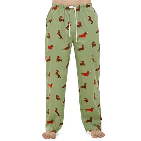 Mens Bamboozld Dog Weiner Green Sleep Pants Pjs Pyjamas