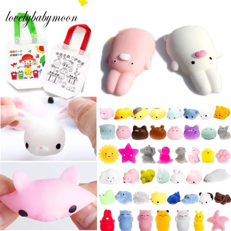 Jouet Mochi Squishy Cat pour enfants et adultes ensemble de 10 à 60