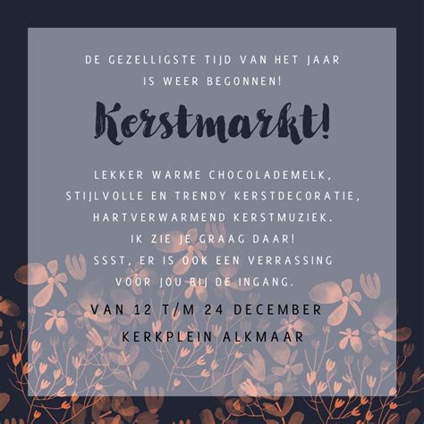 Kerst Uitnodiging Kerstmarkt Kaartje2go