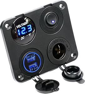 Amazon Cllena Dual Usb Socket Charger A A Led Voltmeter