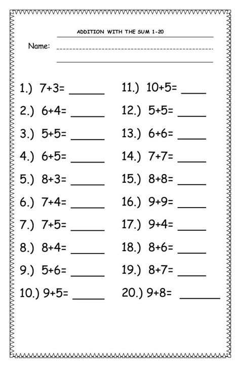 Basic Math Printable Worksheets For Adults