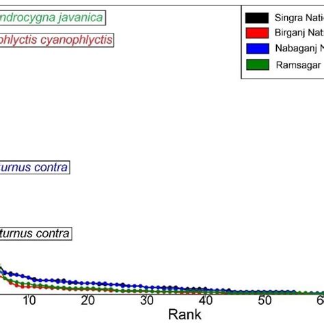 Whittaker Plot Representing The Abundance Rank Of Wildlife Species In