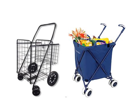 Heavy Duty Folding Shopping Carts With Easy Swivel Wheels