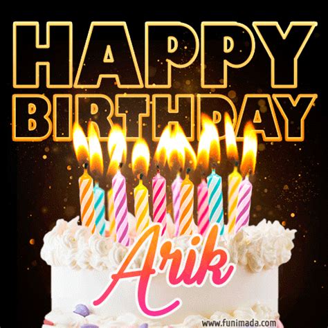 Arik Animated Happy Birthday Cake  For Whatsapp — Download On