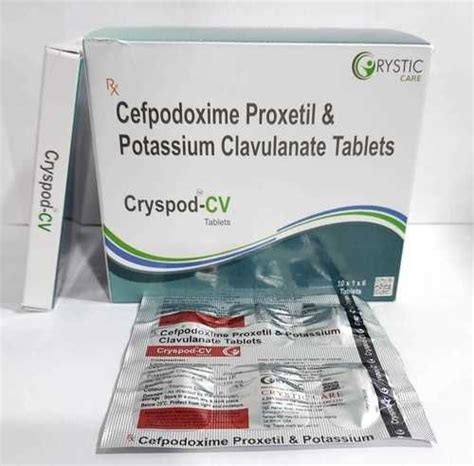 Cefpodoxime Proxetil And Potassium Clavulanate Tablets Grade: Medicine ...