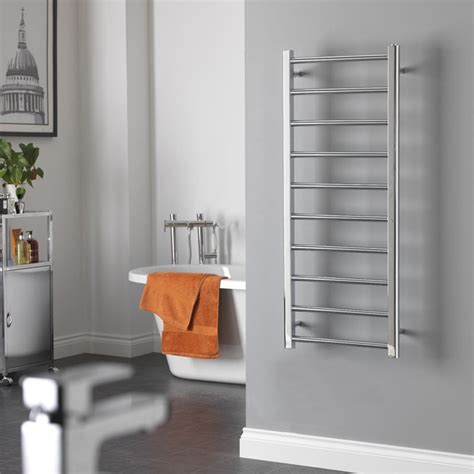 Thermostatic Electric Heated Towel Rail Abby Chrome