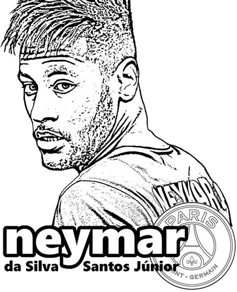 Neymar Levant Un Dedo Al Cielo Para Colorear Imprimir E Dibujar