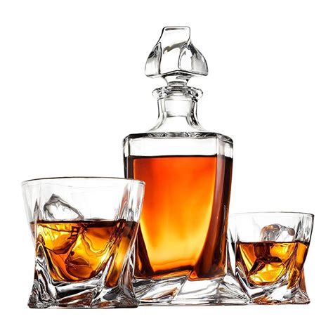 Twisted Whiskey Decanter Complete Whiskey Set 1L Van 64 95 Voor