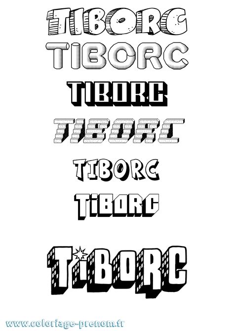 Coloriage du prénom Tiborc : à Imprimer ou Télécharger facilement
