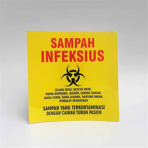 Stiker Sampah Infeksius Chromo Mirror Stiker Label Sampah Stiker