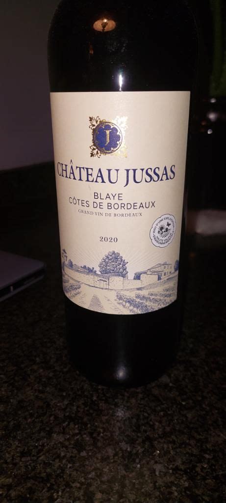 2018 Château Jussas France Bordeaux Blaye Côtes de Bordeaux