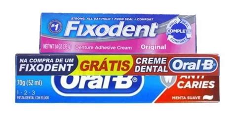 Fixodent Original Creme Ades Dentaduras Oral B Ment Suav 70g MercadoLivre