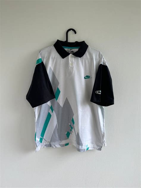 Nike Vintage 90s Nike Challenge Court Andre Agassi Polo T Shirt Grailed