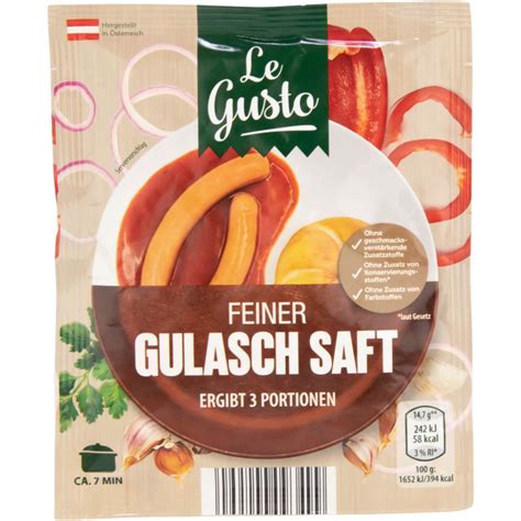 Roksh Fertiggerichte Suppen Le Gusto Feiner Gulasch Saft G