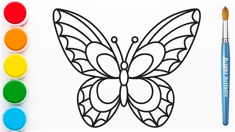 How To Draw A Butterfly Easy Step By Step Youtube