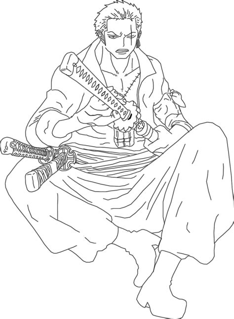 Coloriage Zoro Roronoa à imprimer et colorier