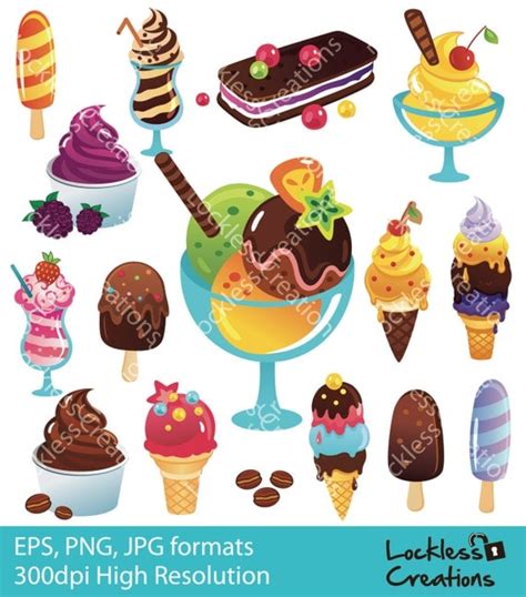 Yummy Desserts Digital Clip Art Instant By Locklesscreations