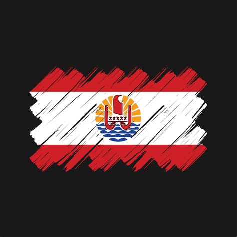 French Polynesia Flag Brush Strokes National Flag 9758788 Vector Art