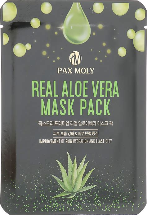 Mascarilla Facial De Tejido Con Extracto De Aloe Vera Pax Moly Real