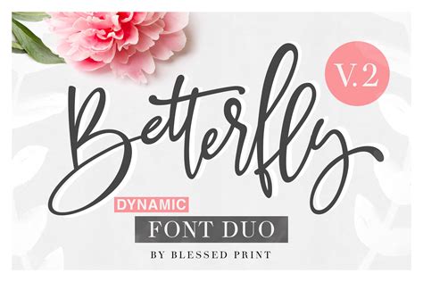 Betterfly 2 Dynamic Font Duo 148042 Script Font Bundles