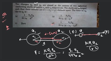 Sectiona 1 Two Charges Q1 And Q2 Are Placed At The Centres Of Two Sphe
