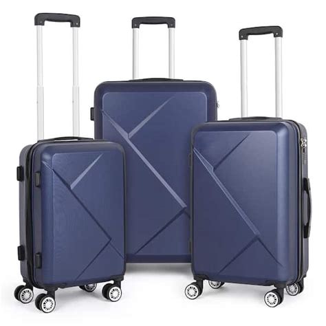 Hikolayae Marathon Lakeside Nested Hardside Luggage Set In Slate Blue