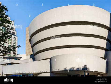 Exterior of Solomon R. Guggenheim Museum, contemporary art museum ...