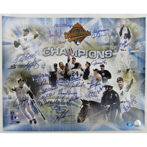 World Series Champions Yankees X Poster Signed By With