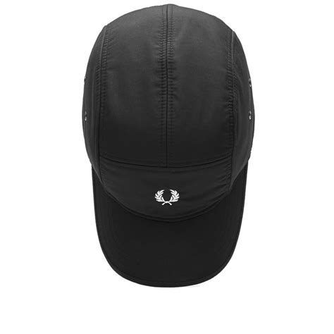 Fred Perry Nylon 5 Panel Cap Black End Uk