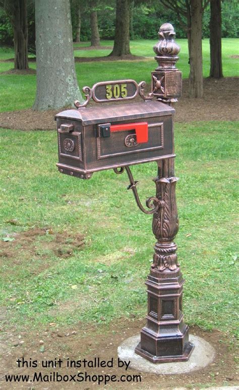 Traditional Mailbox 1 Cast Aluminum Pedestal Mailboxes Traditional