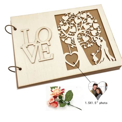 Livre D Or De Mariage Personnalis Me Arbre G N Alogique En Bois Livre