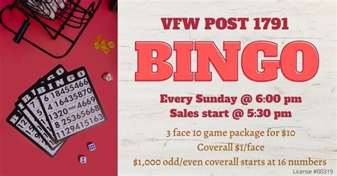 Bingo Chaska Vfw Post 1791