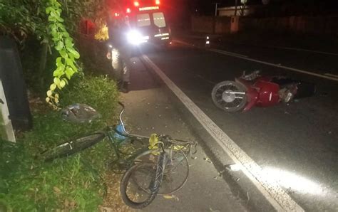 Acidente Entre Moto E Bicicleta Deixa Dois Homens Feridos Em Aperib