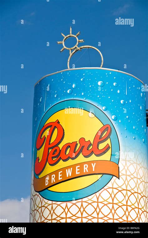 Large Pearl brewery beer can outdoor advertising the Pearl brewery San ...