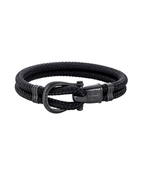 Paul Hewitt Bracelet Anchor Phinity Black Nylon Black