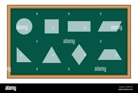 2D basic geometric shapes set. Square, right triangle, parallelogram, circle, rectangle ...