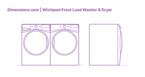 Whirlpool Front Load Washer Dryer Dimensions Drawings Dimensions