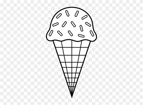 Ice Cream Coloring Clip Art Ice Cream Black And White Full Size Png