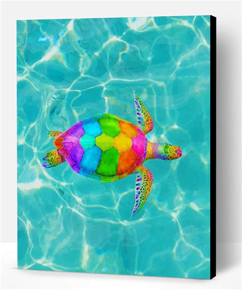 Rainbow Sea Turtle New Paint By Numbers Paint By Numbers Pro