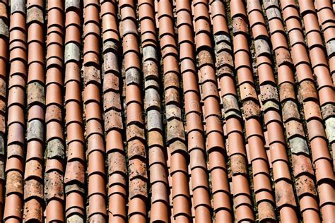 Ladrilhos De Telhado Vermelho Foto Como Fundo Azulejo Velho Telhado