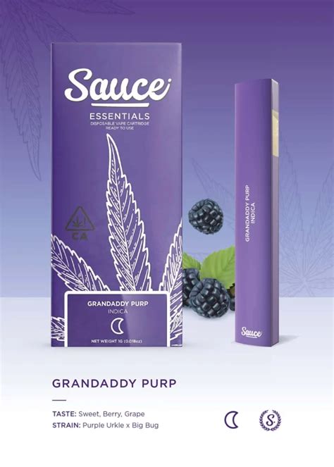 Sauce Essentials Disposable Vape Granddaddy Purp