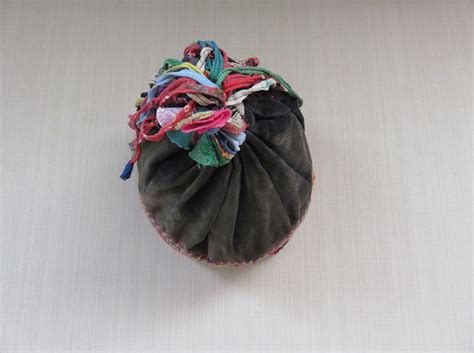 Western Nepal Magar Tribal Group Child Velvet Rice Hat Turkishfolkart