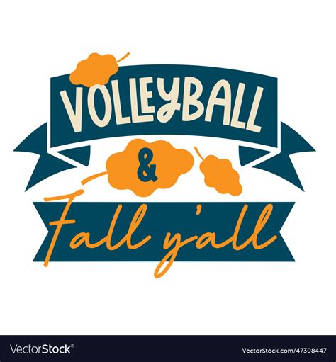 Volleyball Lettering For Greeting Card Design Vector Image