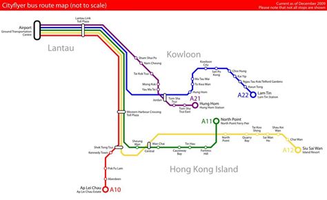 Hong Kong carte de bus - Hong Kong carte d'itinéraire d'autobus (Chine)