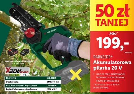 Pilarka Akumulatorowa Parkside Taniej Promocja Lidl Ding Pl