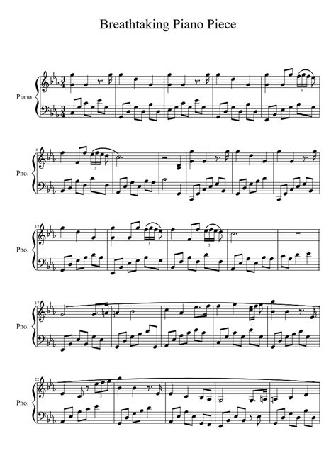 Breathtaking Piano Piece Sheet Music For Piano Solo Musescore