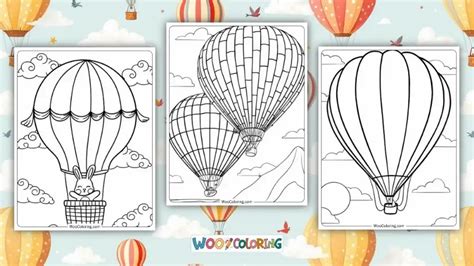 Hot Air Balloon Coloring Pages Free Pdf To Print Woo Coloring
