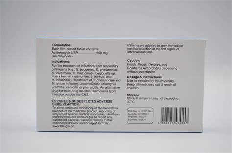 Azithromycin Sitimax Mg Sahar Pharma